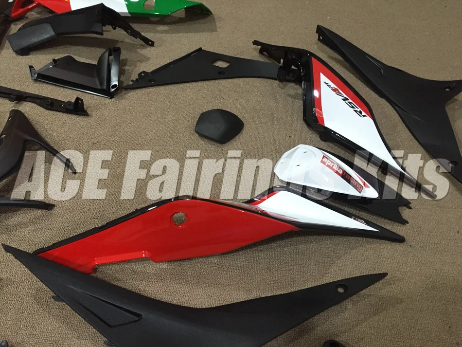 Полный комплект обтекателя мотоцикла подходит для Aprilia RSV4 1000 2010 2011 2012 2013 АБС-пластик красного и зеленого цвета