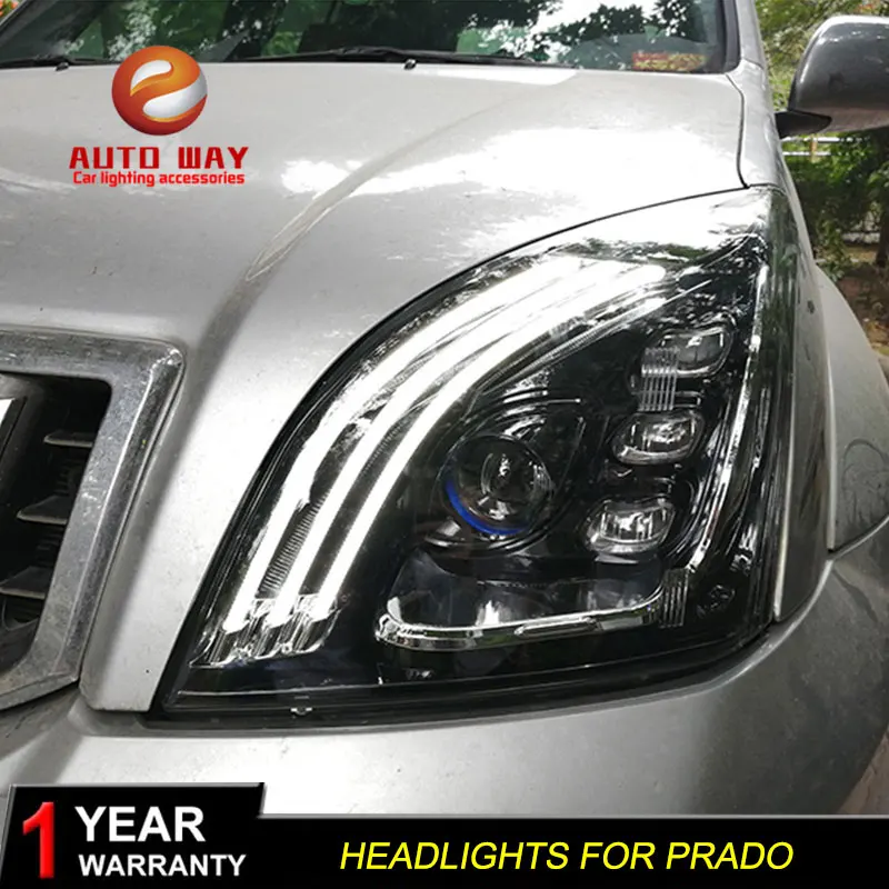 Автомобильный Стайлинг чехол для Toyota Prado фара 2003 2009 светодиодные фары DRL Hid