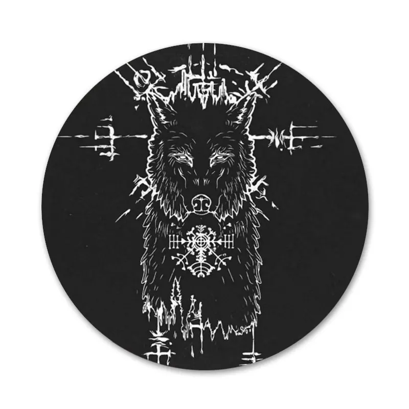 Скандинавской мифологии Викинги Фенрир значок с волком брошь заколка аксессуары