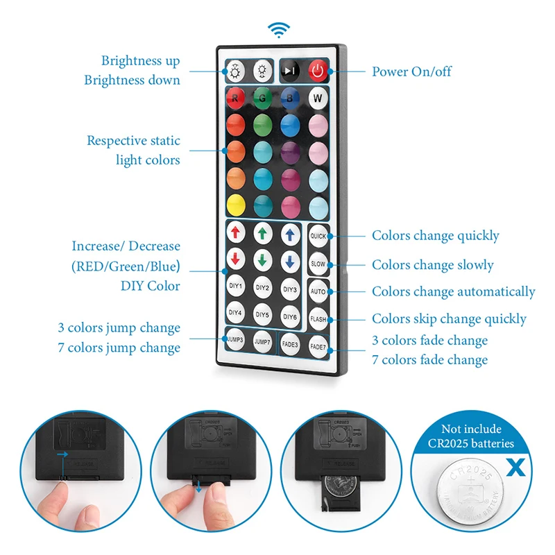 Набор светодиодных лент 10 м светильник RGB 5050 2835 с ИК-пультом дистанционного