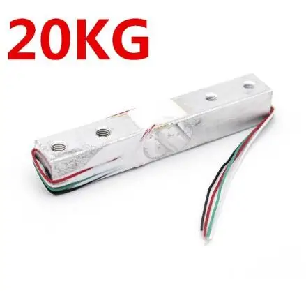 20KG sensor Тензодатчик 1 кг 5 кг 10 кг 20 кг HX711 AD модуль датчик веса электронные весы алюминиевый сплав взвешивания датчик давления - Цвет: 20KG sensor
