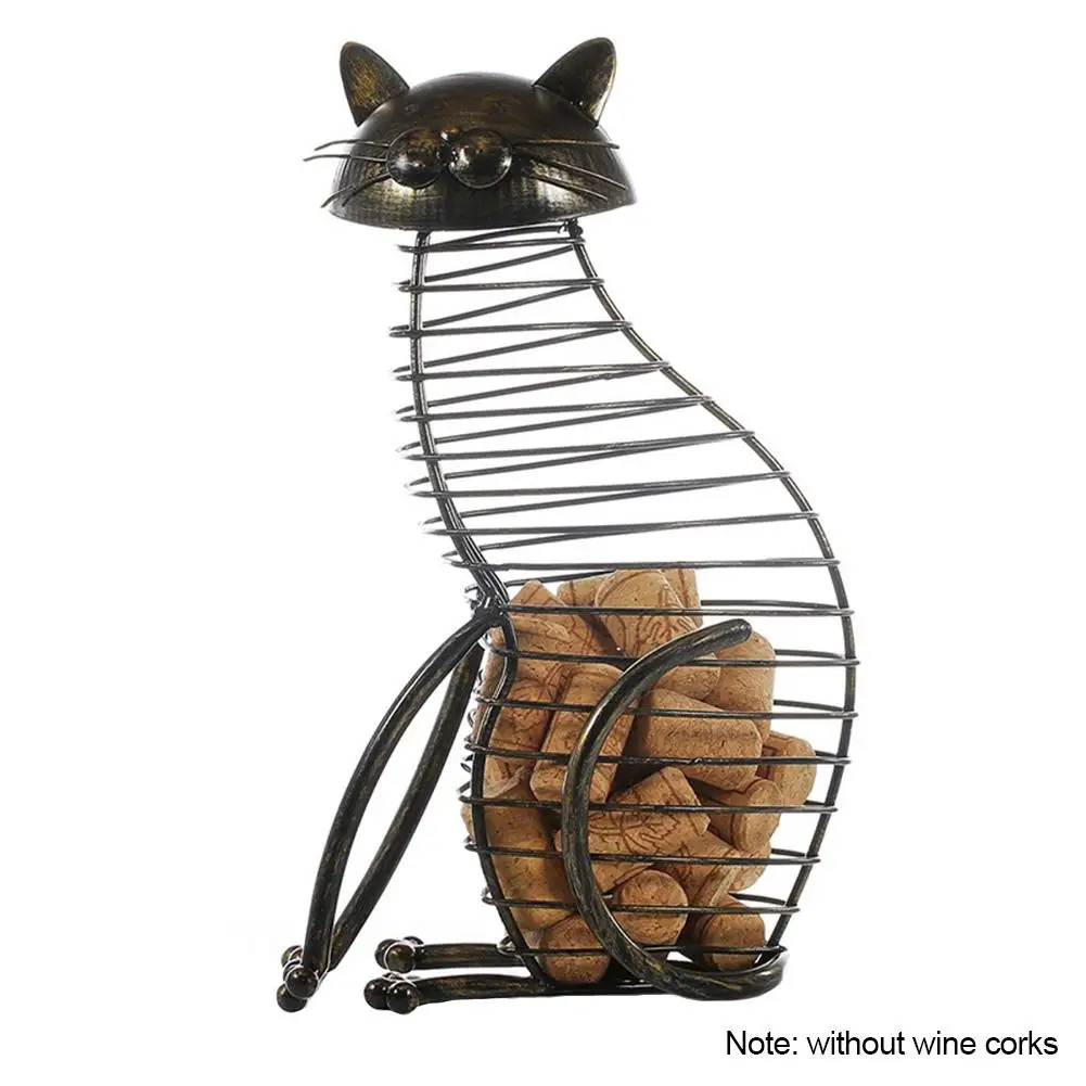 Винная стойка в форме кошки пробковый контейнер держатель для бутылок вина
