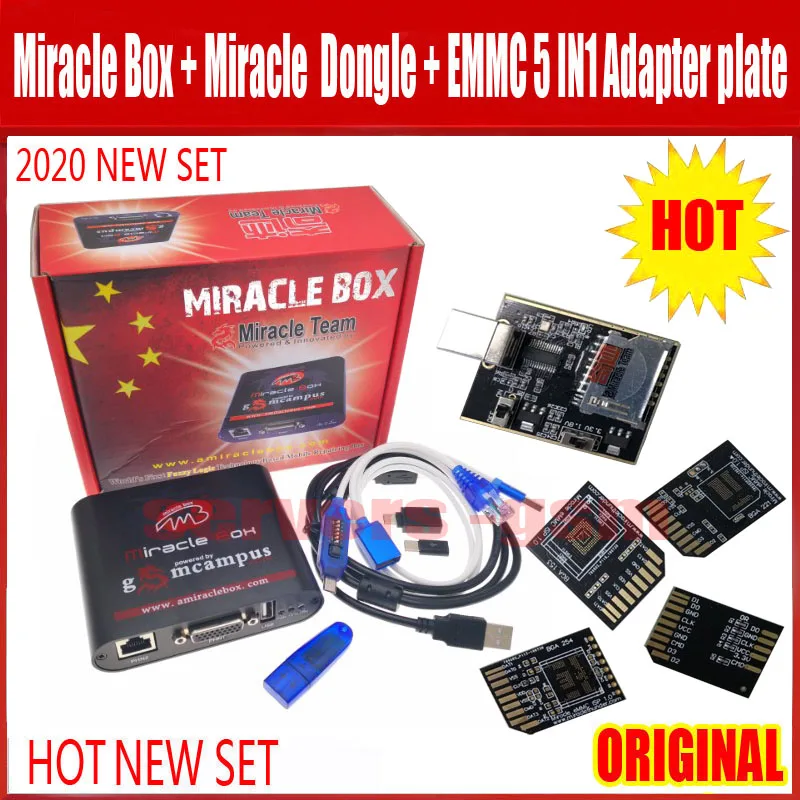 Новинка 2020 оригинальная коробка Miracle + ключ кабель для загрузки чудо eMMC Plus 5 в 1