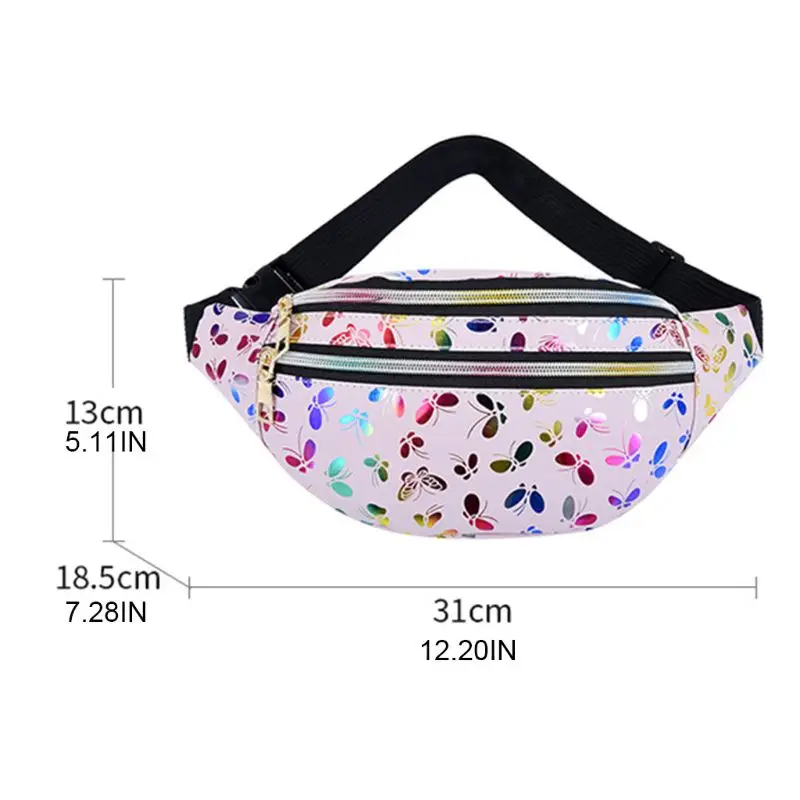 

Women Printed Waist Fanny Pack Belt Bag Travel Hip Bum Purse Chest Phone Pouch