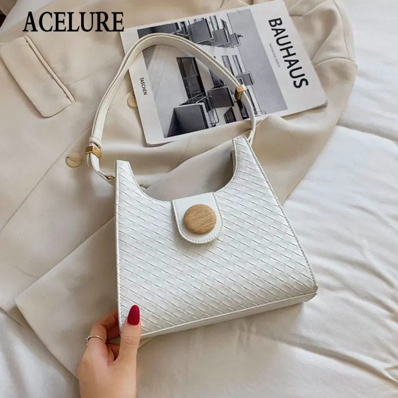 

ACELURE Hasp Messenger Bags Handbags Creative Ladies Casual Shoulder Bags Totes Solid Color PU Leather Shopping Purse Bags Women
