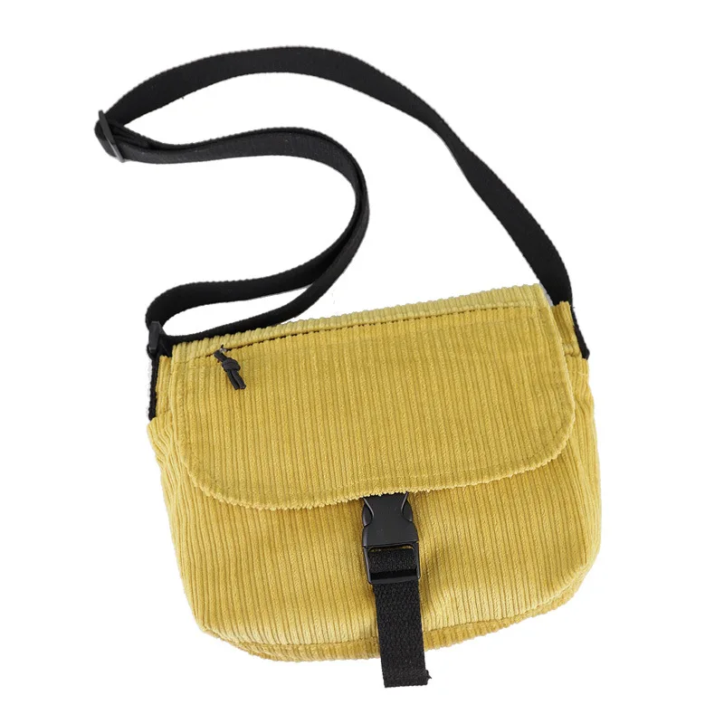 

Women Corduroy Shoulder Bag Canvas Vintage Zipper Crossbody Messenger Bags High Quality Cloth Fabric Hangbags Ladies Soft Purse