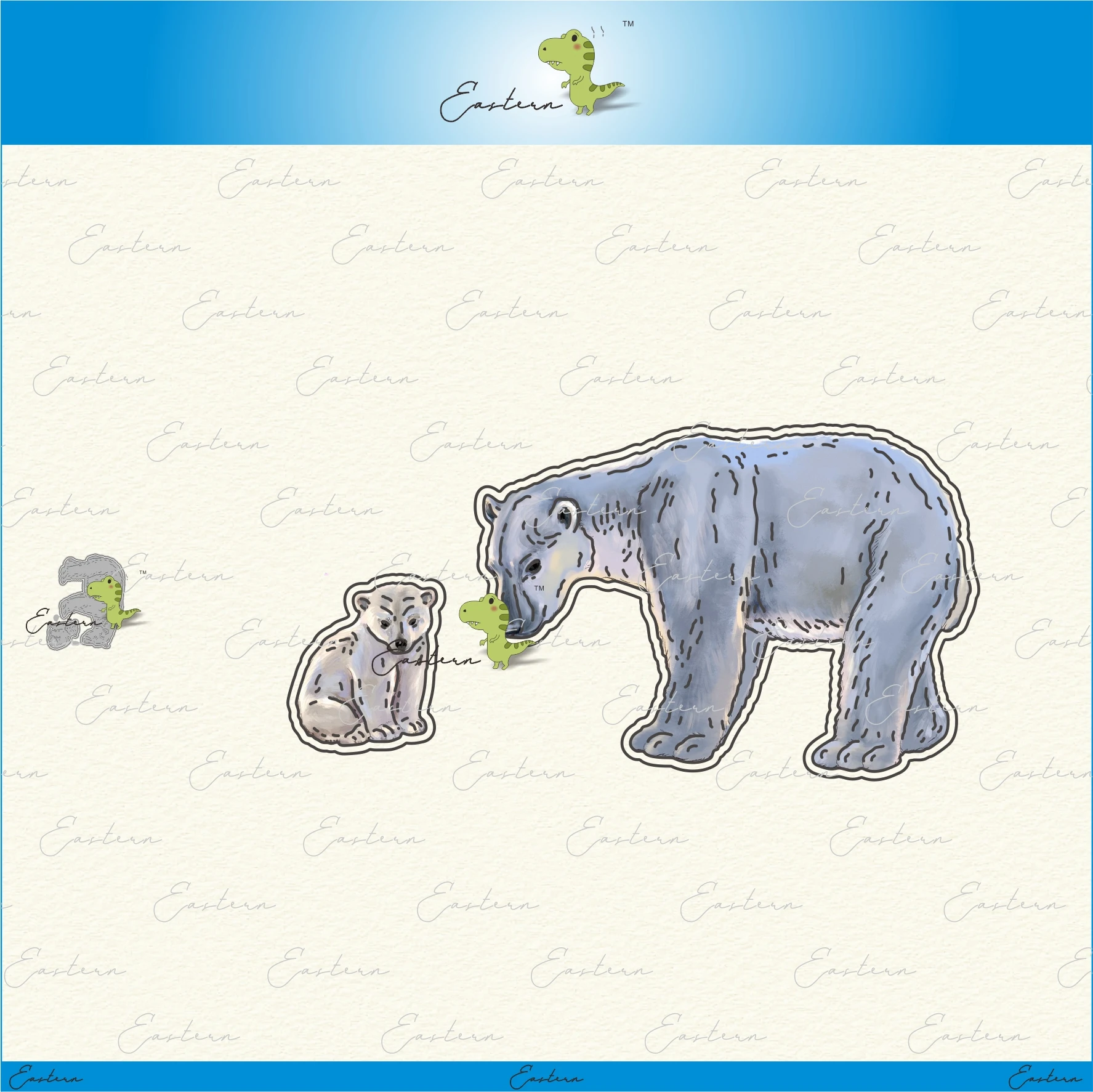 

Polar bear metal cutting dies 2021 new diy molds Scrapbooking Paper Making die cuts crafts