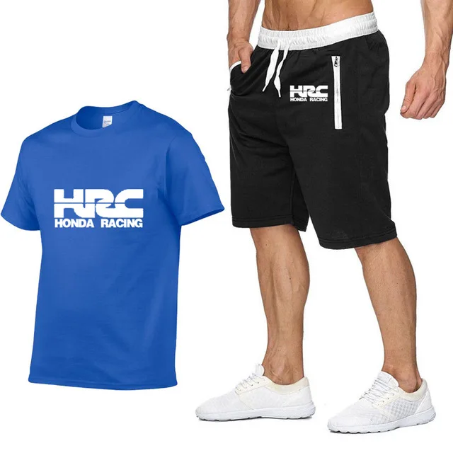 Футболка мужская с коротким рукавом мотоциклетная тенниска HRC костюм из