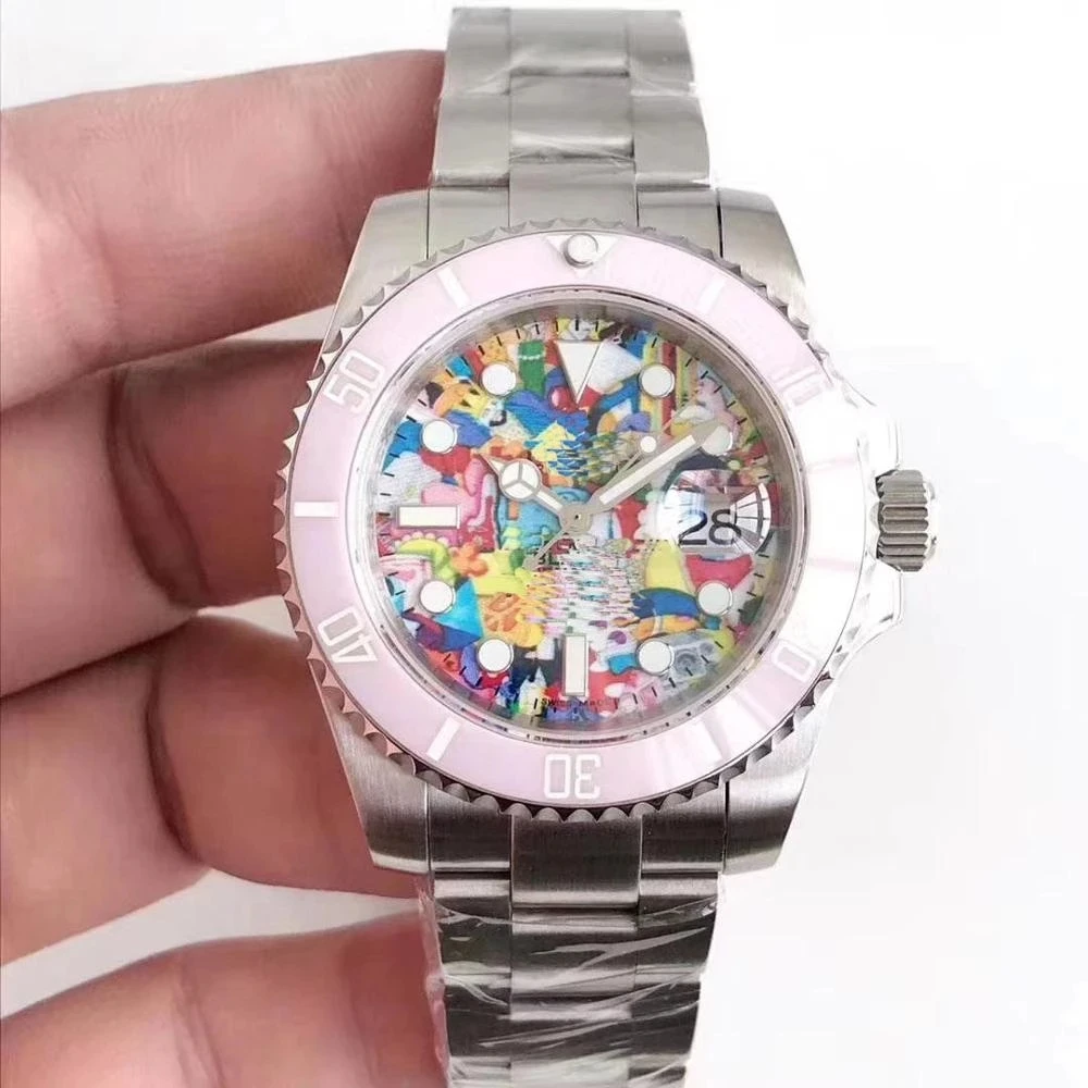 

Montre Homme 40mm The Mens' Watches Calendar Waterproof 6 colors Stainless ceramic Bezel Man Clock Automatic Mechanical