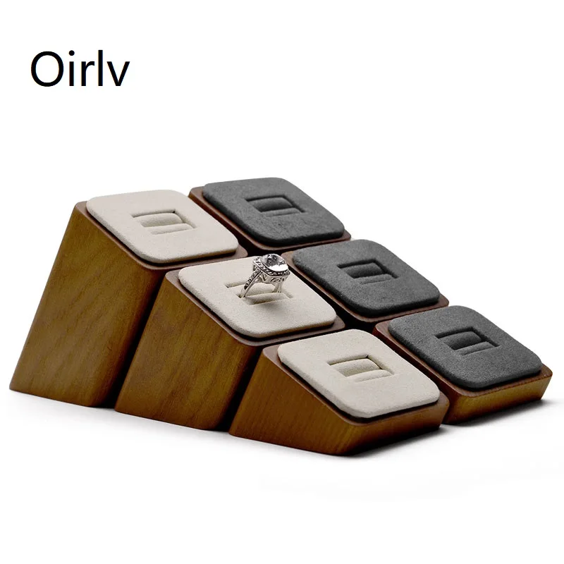 

Oirlv Solid Wood Jewelry Display Stand Set Props Ring Necklace Bracelet Earrings Jewelry Counter Jewelry Display Stand