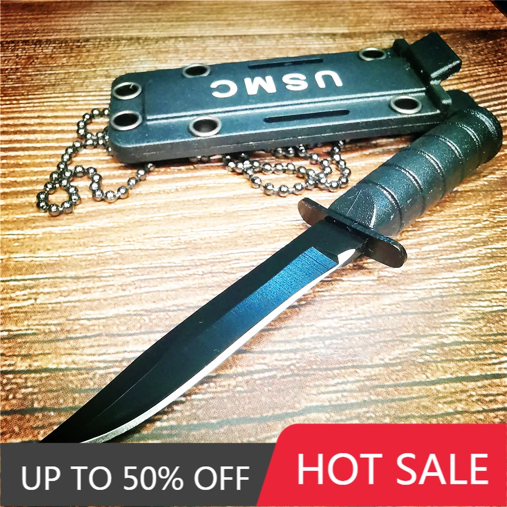 

Stainless steel knife, sharp fixed blade, plastic handle, hunting knife, fruit knife, camping, barbecue, jungle, outdoor tools