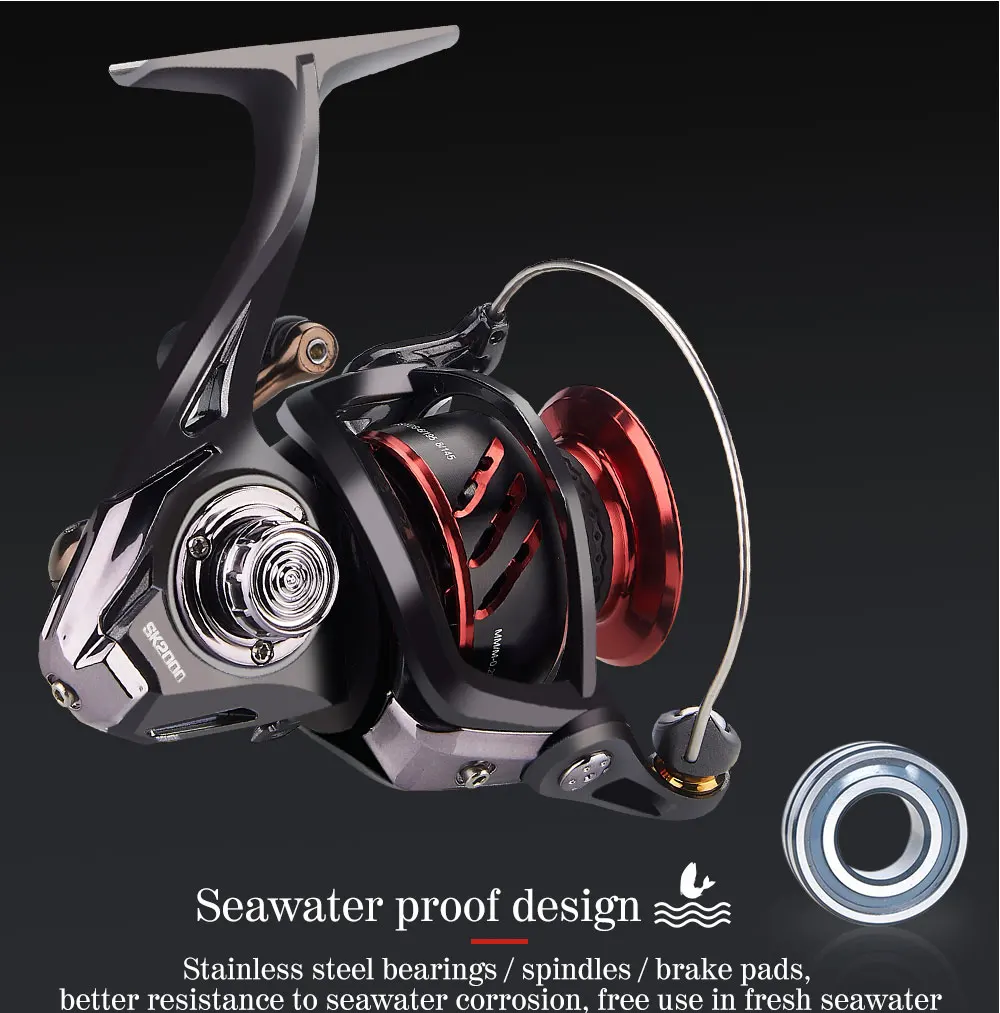 

Катушка для спиннинга металлическая, для морской рыбалки, 2021-2000, 7000: 1