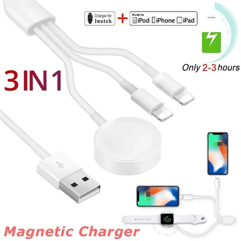 Магнитное Беспроводное зарядное устройство 3 в 1 для IPad IPhone 12 Pro Max XS XR X 8 7 Apple Watch Series