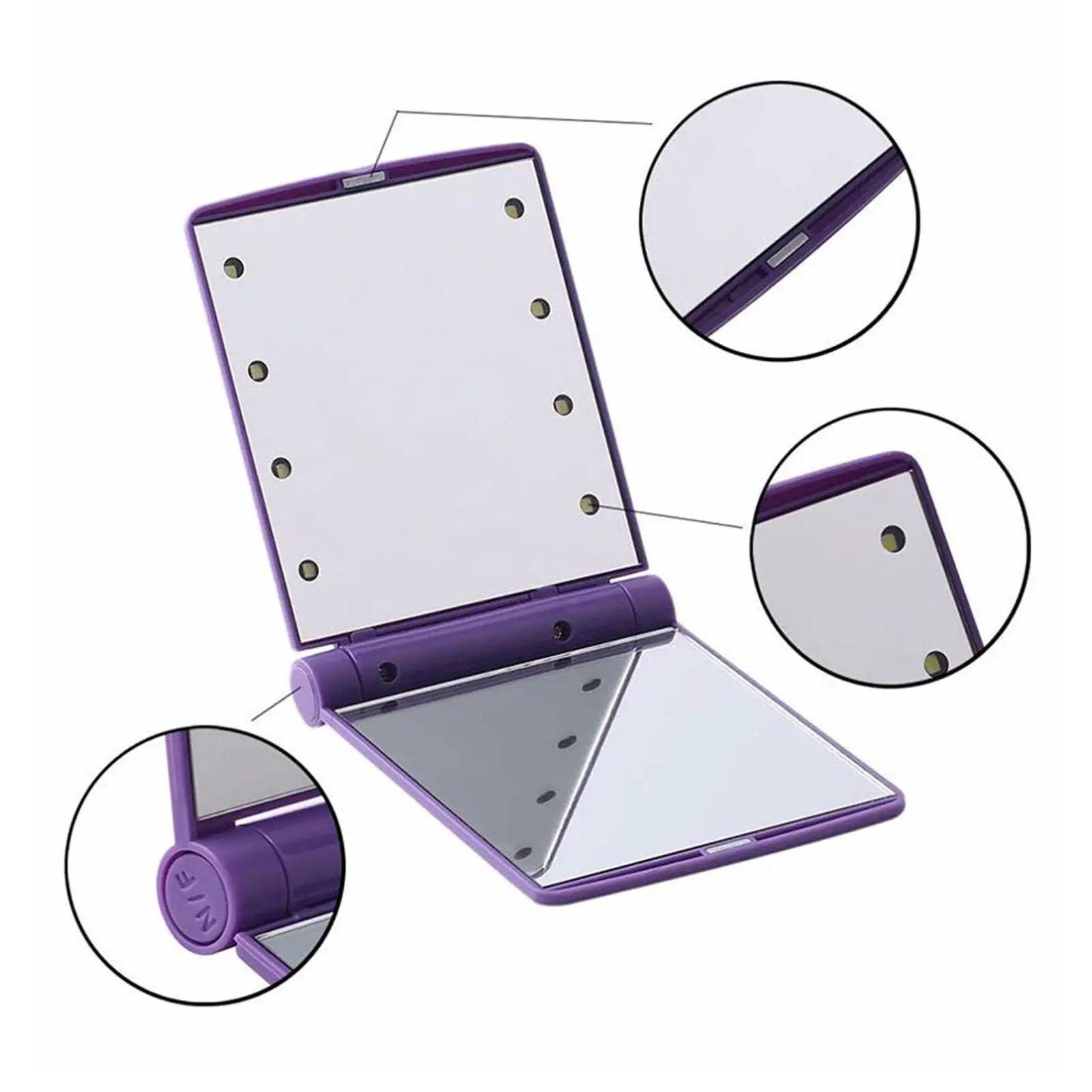 Складная Настольная Регулируемая лампа с 8 светодиодами для зеркала макияжа |