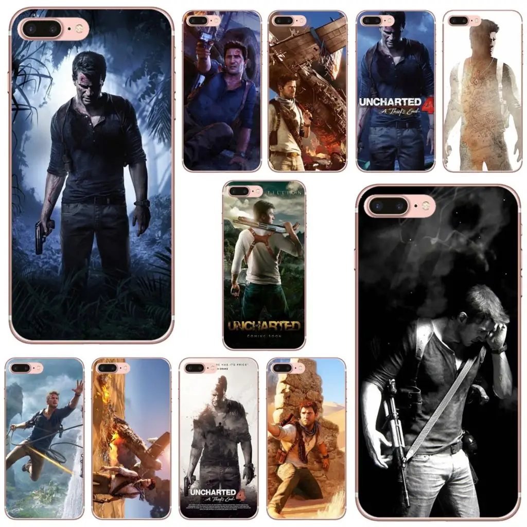 

For iPhone 10 11 12 13 Mini Pro 4S 5S SE 5C 6 6S 7 8 X XR XS Plus Max 2020 NECA Uncharted 4 A thief end Soft Cover Bag