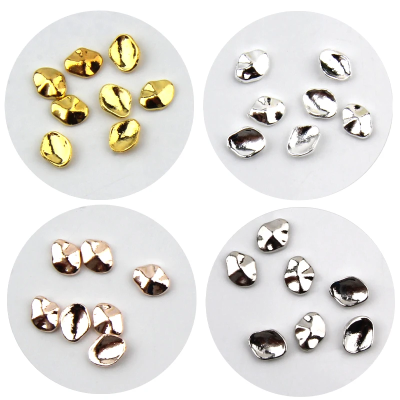 

20PCS7*5mm irregular four-color nail decoration sticker charm metal nail decoration DIY rivet nail decoration accessories