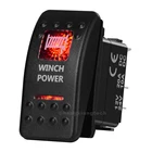 Электрическая лебедка, автомобильный лодочный переключатель SPST, красный светодиод, 5 контактов ВКЛ.ВЫКЛ., 12 В 20 А 24 В 10 А для Carling ARB Narva 4x 4 Style