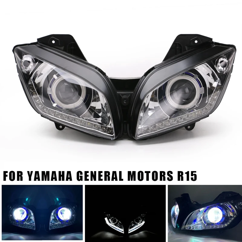 Мотоциклетная светодиодная фара с полным покрытием ангельские глазки для 17-20 YAMAHA