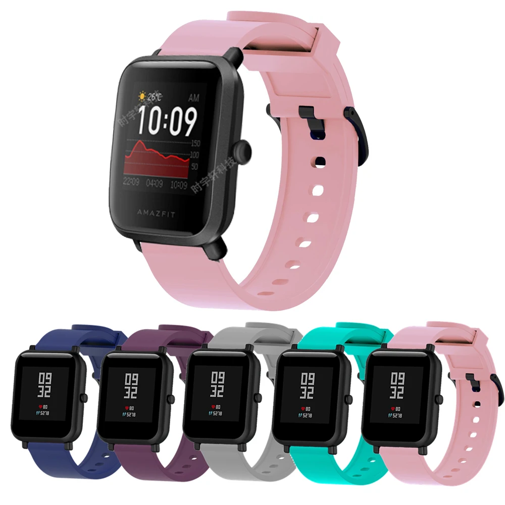 Ремешок сменный силиконовый для Huami Xiaomi Amazfit Bip Универсальный спортивный браслет