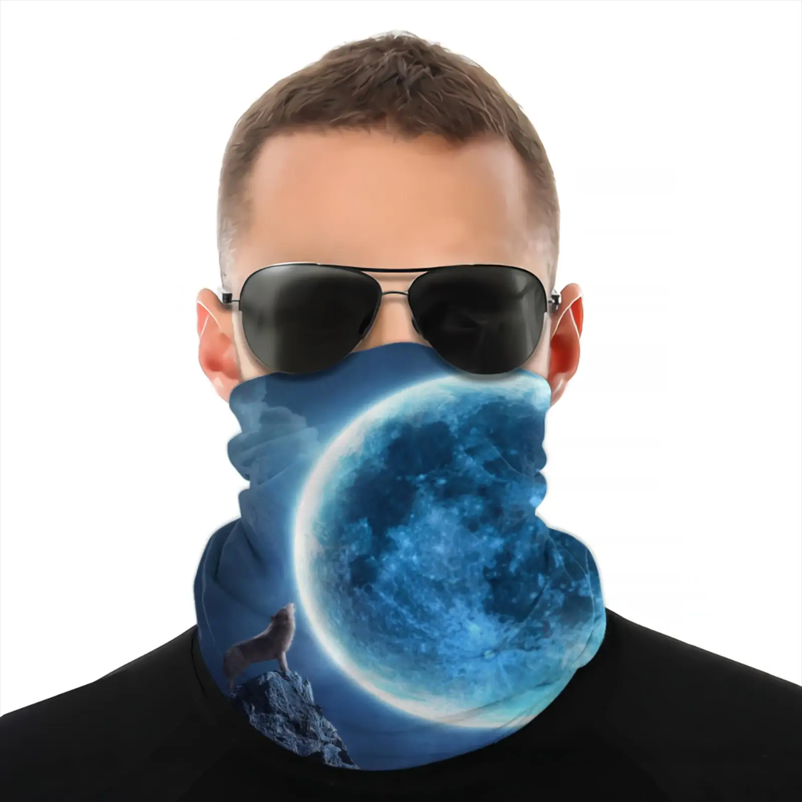 

3d print wolf wind scarf art women/men multi-function scarf wolf ring tooth adult/children scarf Snowboard Headscarf Headwear