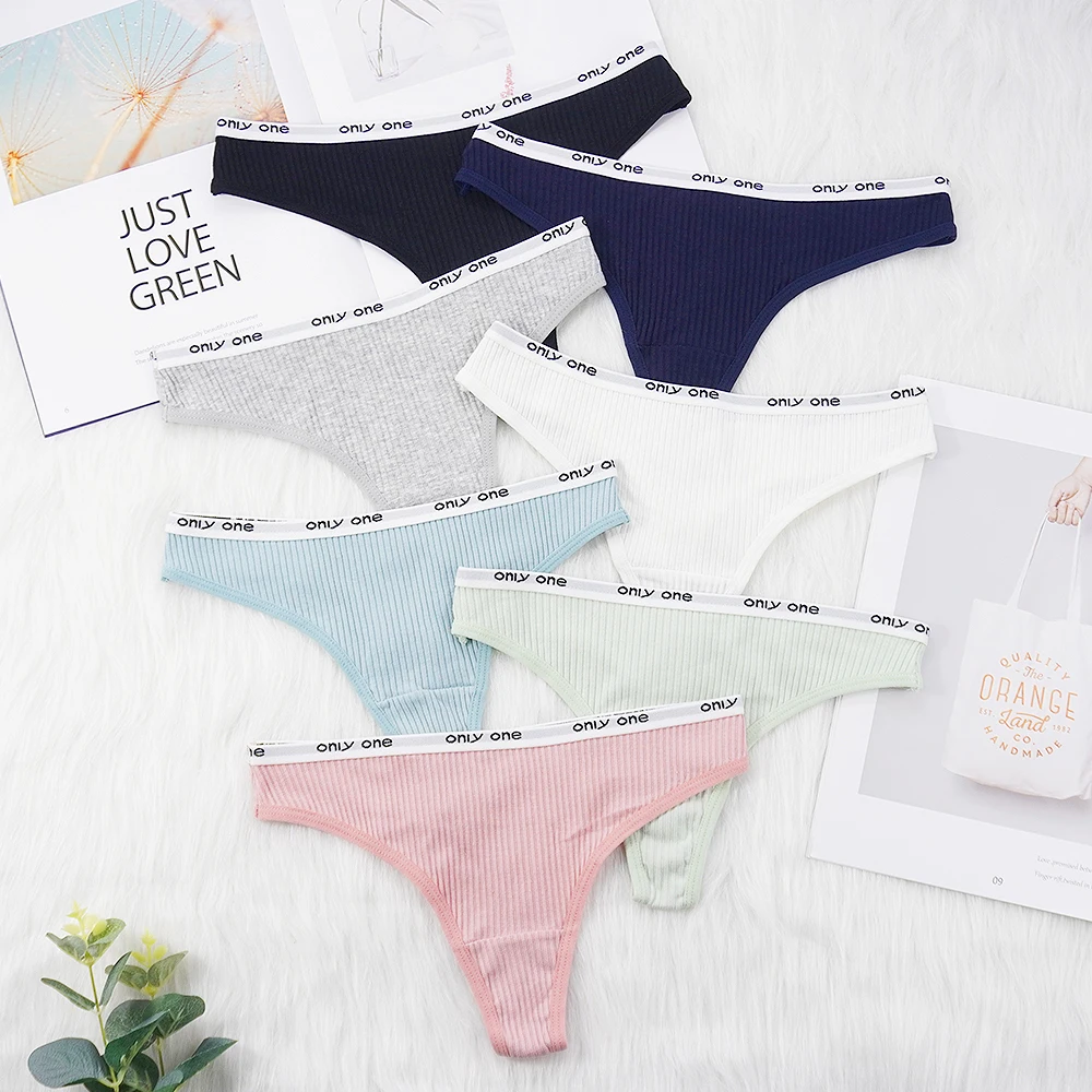 

1 Piece Cotton Panties Women Underwear Lingerie Femme Sexy G String Thongs Fashion Style Solid Color Wholesale Plus Size Panties