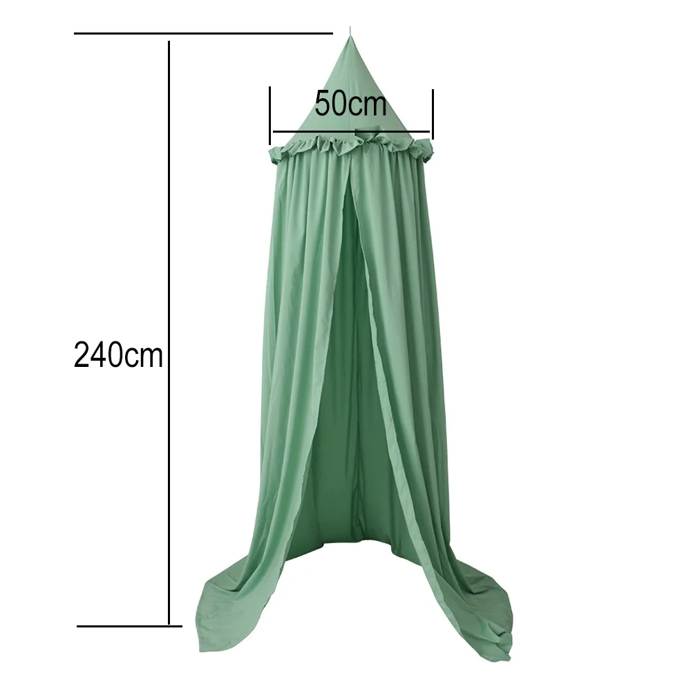 

Baby Bed Curtain Children Room Decoration Crib Netting Baby Tent Washed Cotton Cloth Hung Dome Baby Mosquito Net Bed Curtain