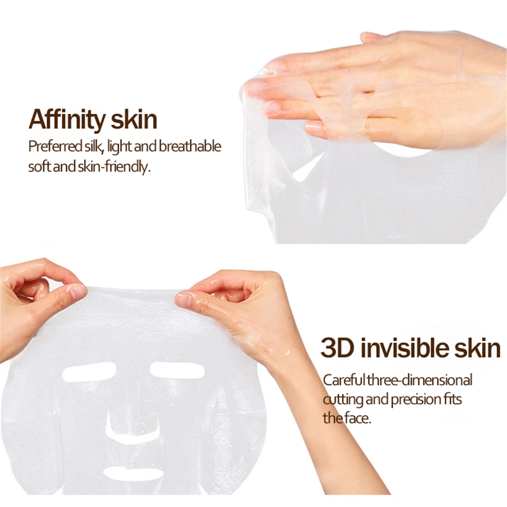 24K гиалуроновая кислота увлажняющая маска вставки шелковой сжимает поры кожи для