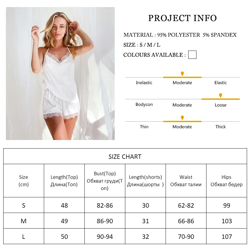 

Restve Backless Sexy Women Pajamas With Shorts Lace Patchwork 2 Piece Set V Neck Spaghetti Strap Sleeveless Female Sets Casual