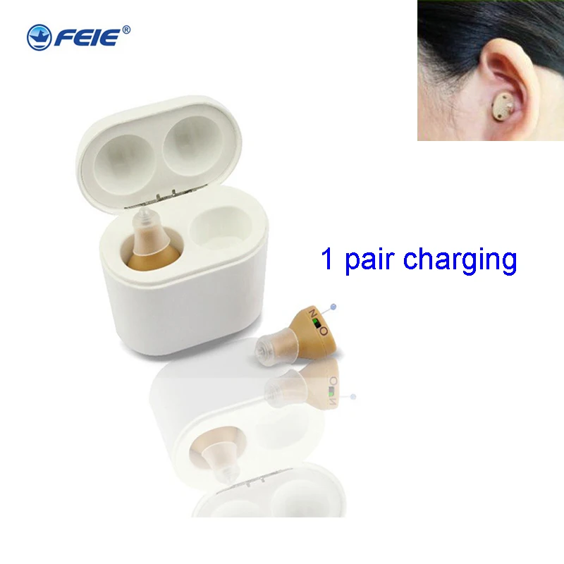 

OnePair Rechargeable Audifonos Hearing Aid Portable Sound Amplifier Invisible Adjustable Tone Hearing Aids Exquisite Hearing Aid