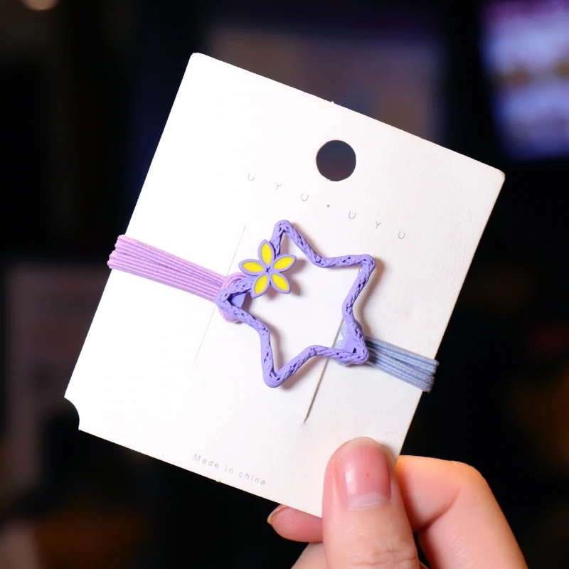 QIANJI Корейская девушка аксессуар для волос цвет звезда хвост фиксированный