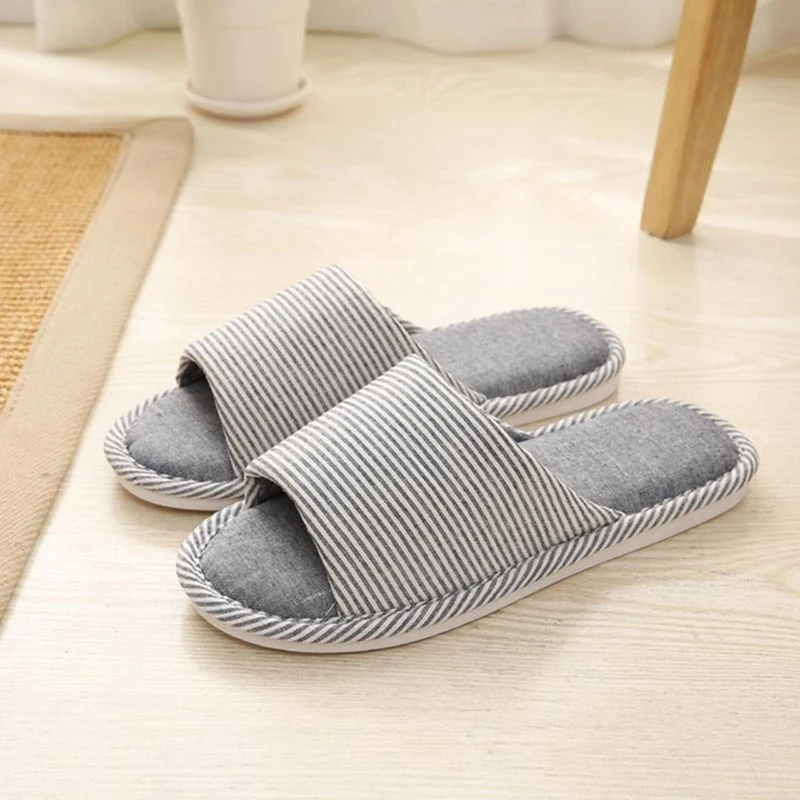 Men Home Non-slip Slippers Couple Autumn Home Open-toes Style Slippers Home Slippers for Men Casual Male Outside Walking Shoes