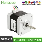 Шаговый электродвигатель Nema17 42bygh 4-lead 1.5A 40N.cm 17HS4401, электродвигатель серии 42 для ЧПУ 3D, аксессуары для медицинской техники, 10 шт.