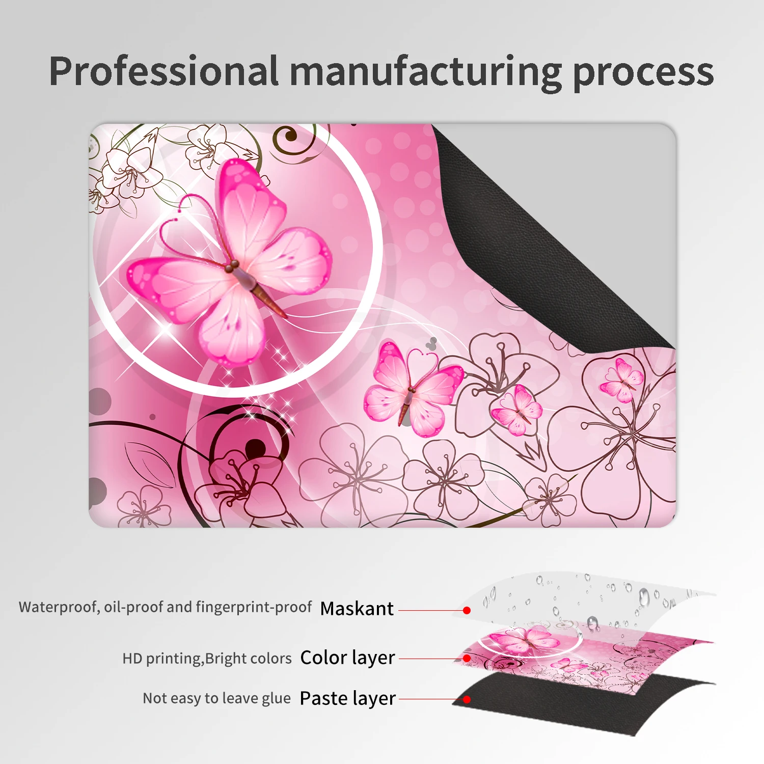 Наклейка для ноутбука Обложка художественная наклейка совместимая с HP Dell Lenovo Apple