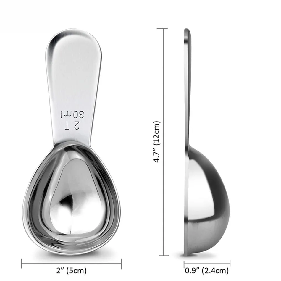 1Pc Stainless Steel Spoon Cute Tea Coffee Scoop 15ml 30ml Measuring Kitchen Measure Tools For Milk Powder | Дом и сад