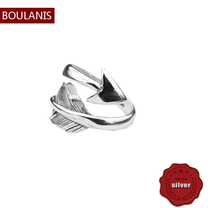 

S925 sterling silver ring handmade arrow net celebrity street shooting jewelry couple opening retro fashion style