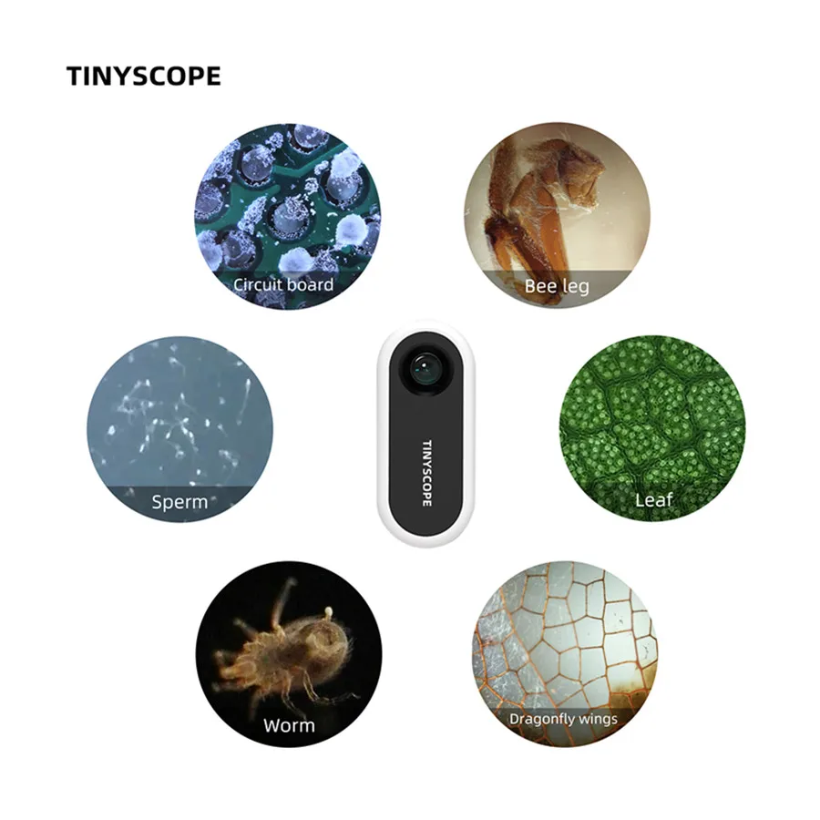 Набор линз TINYSCOPE для мобильного микроскопа с биологическими предметами детей