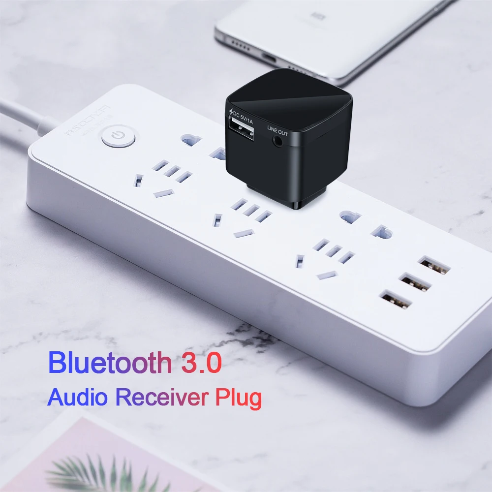KEBIDU 220 В AC адаптер беспроводной Bluetooth приемник V3.0 3 5 мм AUX аудио стерео музыкальный
