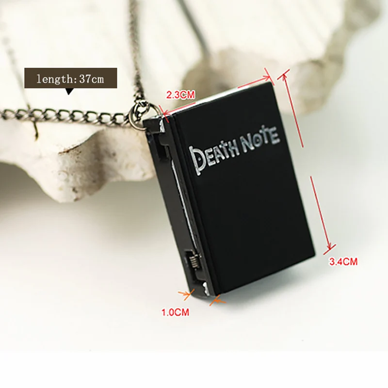 

2018 Unique Death Note Book Quartz Pocket Watch Pendant Necklace Vintage Gift Relogio Masculino Pocket Watch Montre EA