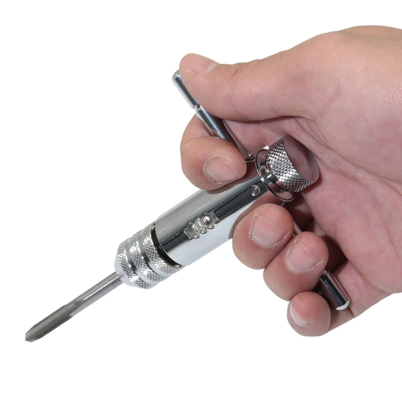 Регулируемый гаечный ключ с трещоткой и Т-образной рукояткой + 5 шт. метчиков