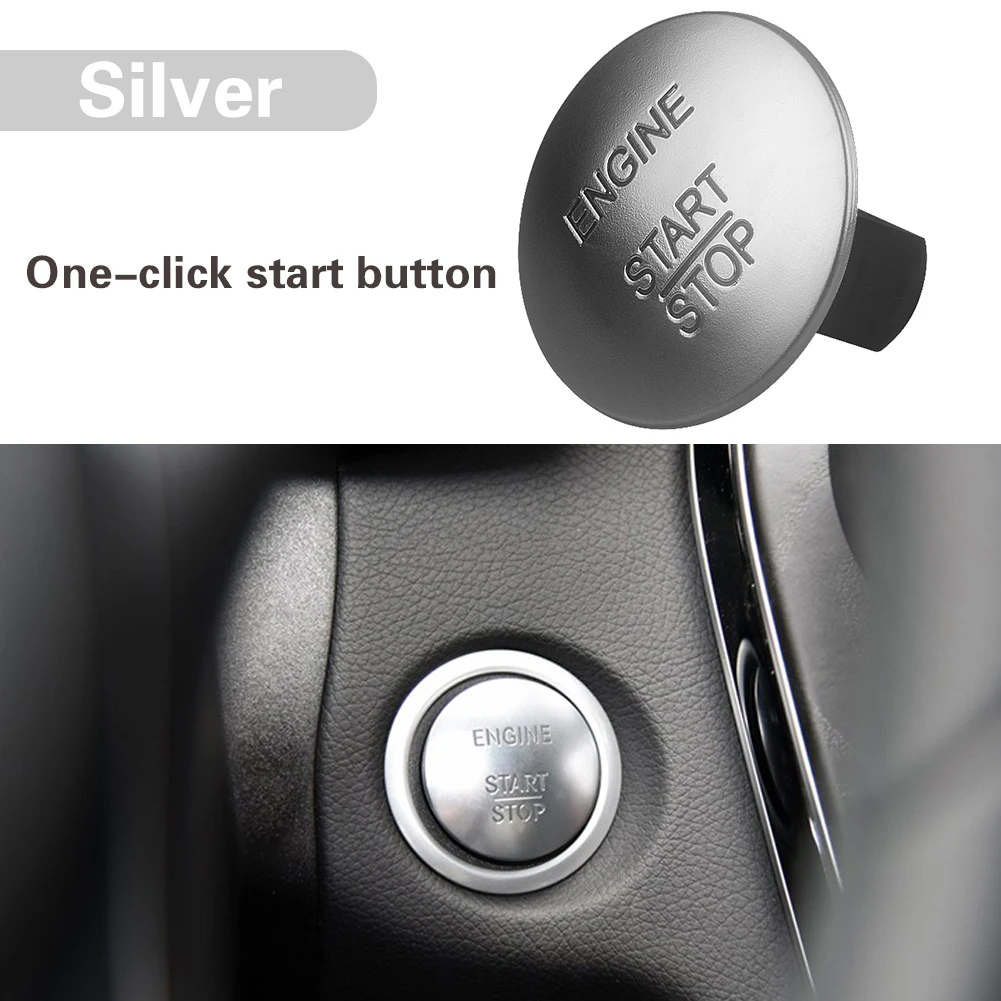 

Car Accessories One-click Start Decor Sticker Engine Ignition Start Stop Switch Replacement for Mercedes-Benz W204 W205 W221