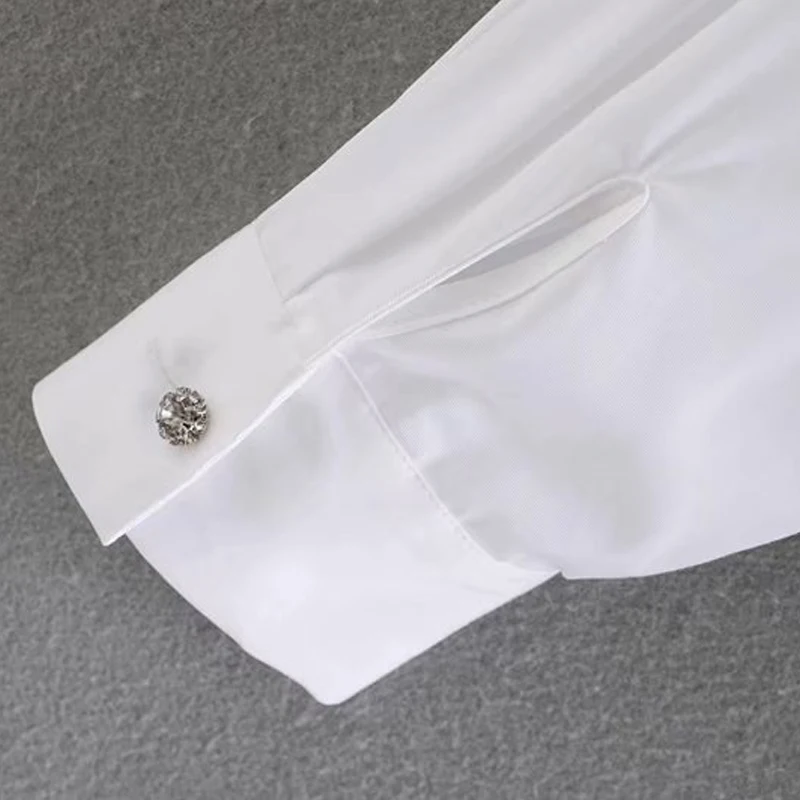 GOPLUS женская рубашка с оборками белая блузка Женские топы и блузки Roupa Blusa Feminina Dames