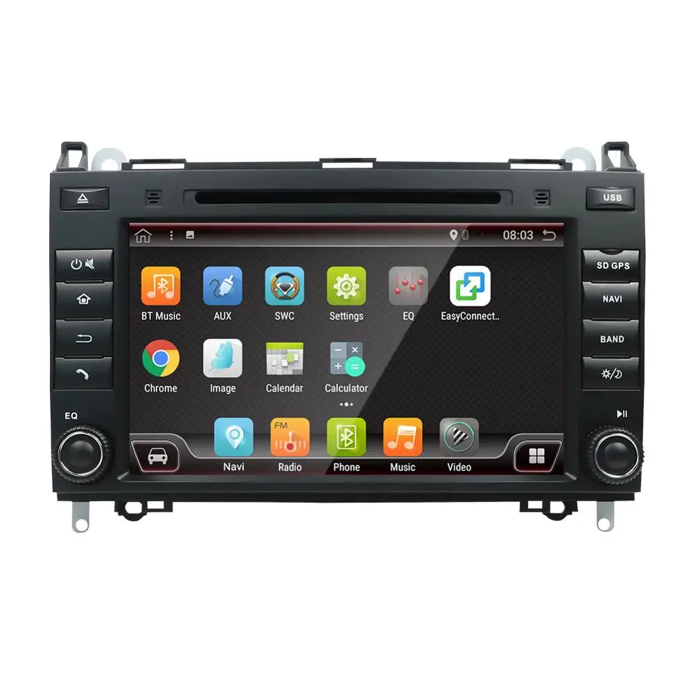 2 Din 8&quot Android 10.0 Car Multimedia For Benz B200 PX6 Radio 4+64GB Audio Stereo 8 Core 1024*600 with Button | Автомобили и
