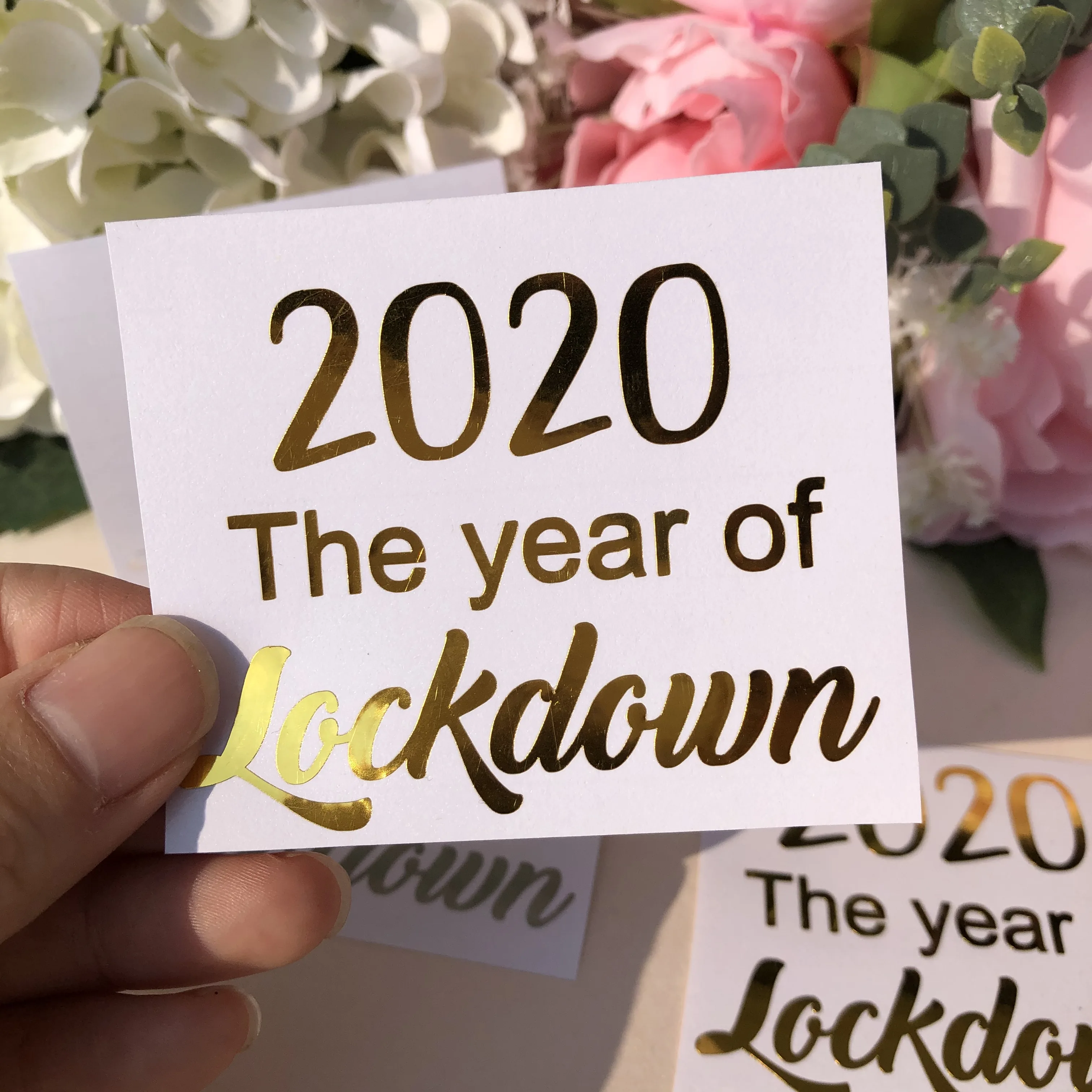 

2020 Lockdown Christmas Decorations ornament stickers XMAS Ball vinly decal ( Xmas balls not included)