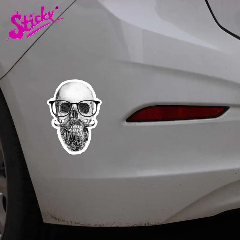 

Funny Car Sticker Skull Mustache Beard Glasses Anime car sticker decal decor motorcycle Off-road laptop trunk guitar sticker