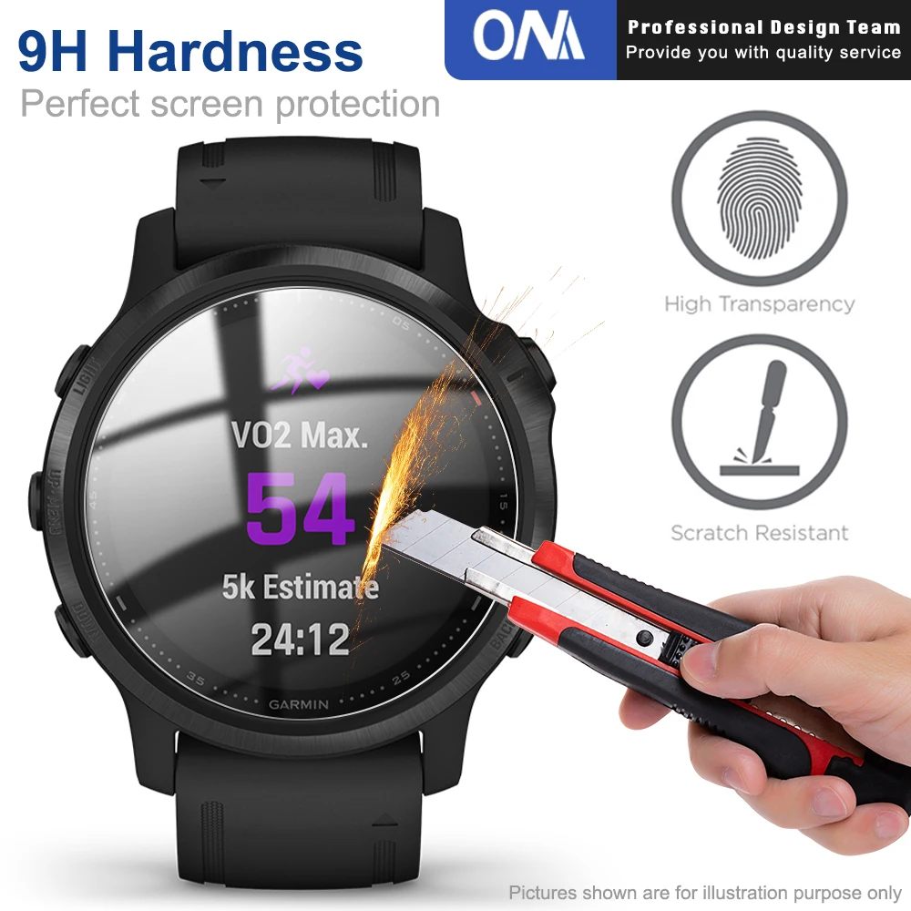 2-in-1 Protective Case + Screen Protector for Garmin Fenix 7 7S 7X 6 6S 6X Pro 5 5S Smart Watch Silicone Cover & Tempered Glass