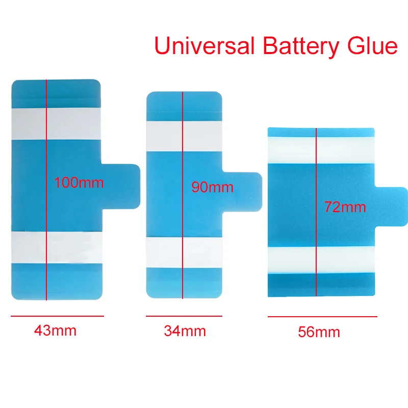 

100pcs Universal Battery Adhesive Sticker Strips For iPhone Samsung Huawei Power Glue
