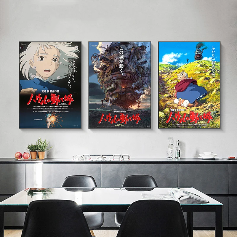 

Howl's Moving Castle Nordic Picture Canvas Movie Anime Poster Wall Art Prints Home Decoration Painting Decorative Pictures