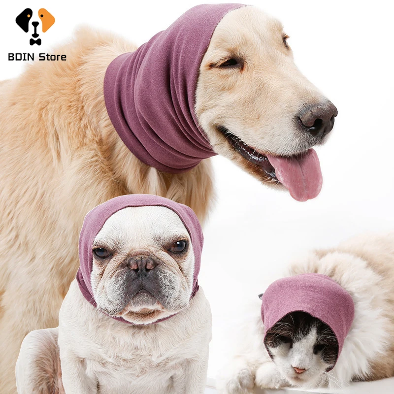 

Calming Dog Ears Cover for Noise Reduce Warm Hood Earmuffs for Anxiety Relief Grooming Bathing High Elasticity Pets Hoodie