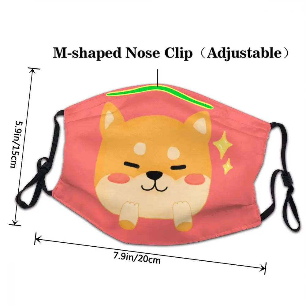 Маска для лица в стиле унисекс стирающаяся маска рта и с надписью Happy Shiba Inu Dog