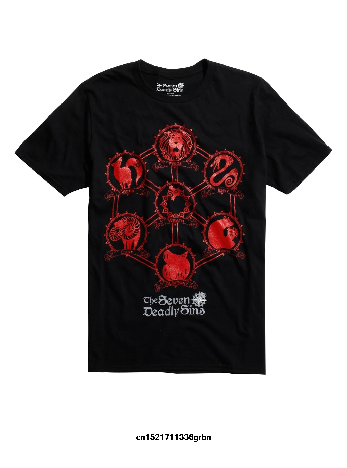 Мужская футболка модная летняя s THE SEVEN DEADLY SINS ICONS Забавные футболки забавная
